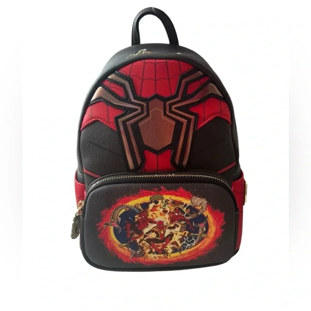 NWT Loungefly Spider-Man No Way Home Faux Leather Mini Backpack